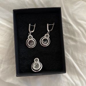 Earrings and ring set 925 silver